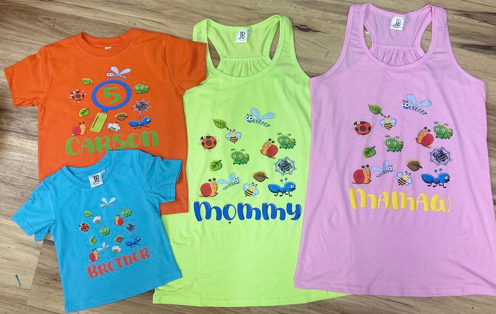 Bug Birthday Design Youth Sizes